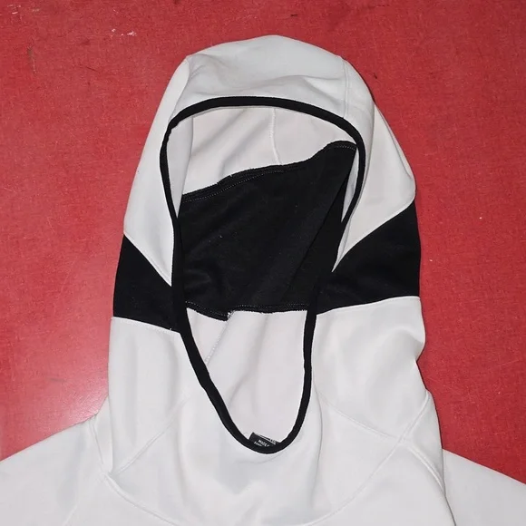 NIKE Pullover Hoodie Dri-Fit White Black Kangaroo Pouch Mens Size XXL - Picture 9 of 15